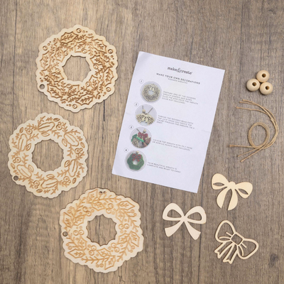 Make Your Own Wooden Wreath Kit: Pack of 3 image number 2