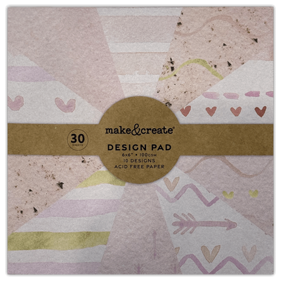 Pink Love Design Pad: 6 x 6 Inches image number 1