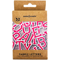 Red Fabric Letters: Pack of 52