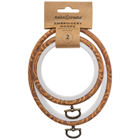Wooden Embroidery Hoops: Pack of 2