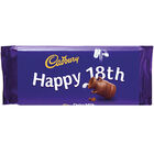 Cadbury Dairy Milk Chocolate Bar 110g - Happy 18th image number 1