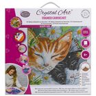 Crystal Art Canvas Kit: Sleepy Cats image number 1