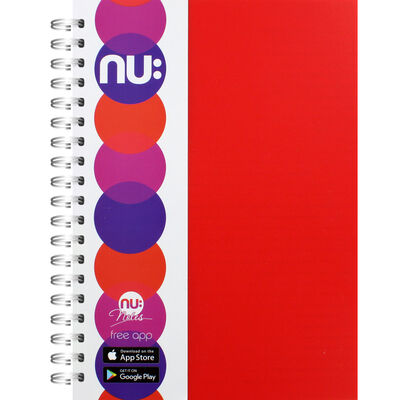 NU A4 Era Bright Red Wiro Lined Notebook image number 1