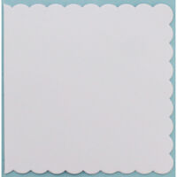 14 Scalloped Edge Greeting Cards: 5 x 5 Inches