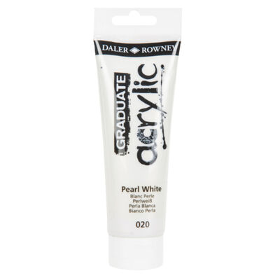 Graduate Acrylic Paint Pearl White 120ml image number 1