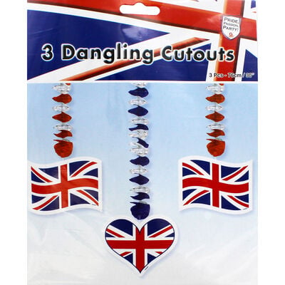 Union Jack Dangling Cut-Outs - Set of 3 image number 1