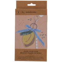 Make Your Own Beaded Lemon Charm Keyring Kit