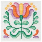 Folk Art Mini Cross Stitch Kit: Scandi Retro Tile image number 1