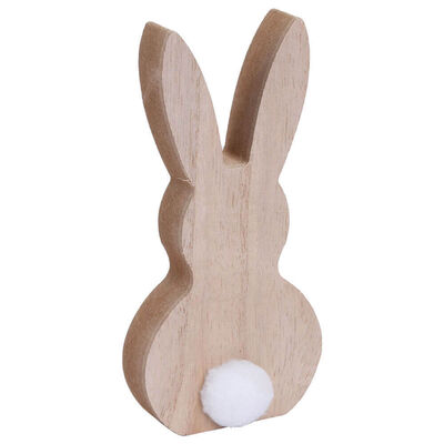 Easter Wooden Pom Pom Bunny Decoration image number 1