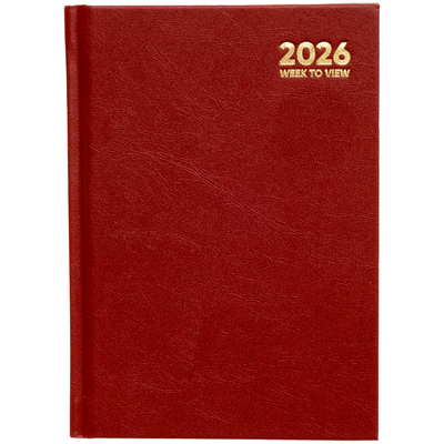 A6 Week to View Red 2026 Diary image number 1