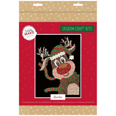 Christmas Sequin Craft Kit: Reindeer image number 1