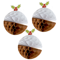 Make Your Own Christmas Honeycomb Hanging Puds