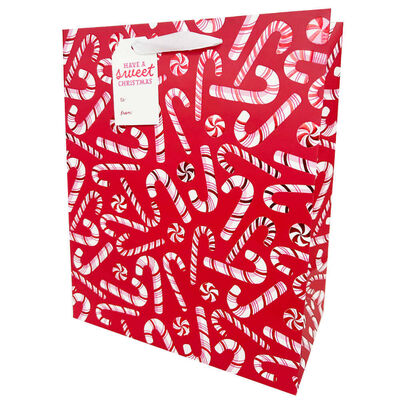 Christmas Candy Cane Large Gift Bag image number 1