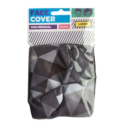 Geo Black & Grey Reusable Face Covering image number 1