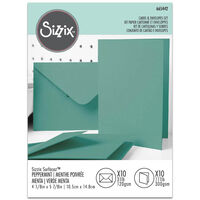 Sizzix Surfaces Peppermint Card & Envelope Pack: Pack of 10