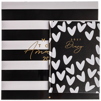 Monochrome Square Calendar and A5 Diary Set 2027