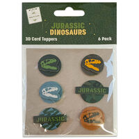 Jurassic Dinosaurs 3D Card Toppers: Pack of 6