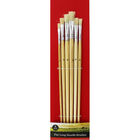 Flat Long Handle Paint Brush Set - 6 Pack image number 1