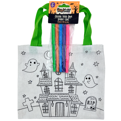 Colour Your Own Spooky Canvas Bag: Assorted image number 2