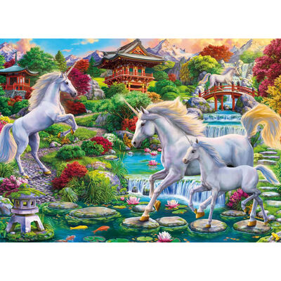 Unicorn Garden 500 Piece Jigsaw Puzzle image number 2