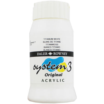 Daler Rowney System 3 Acrylic Paint - Titanium White image number 1