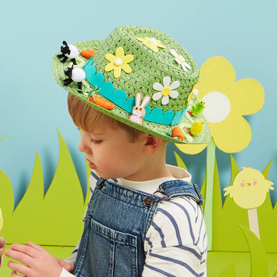 Easter Bright Green Cowboy Hat: Pack of 12 image number 3