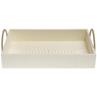 Wooden Tray with Rope Handles