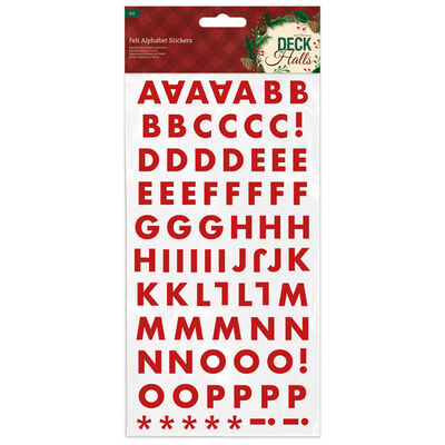 Red Felt Alphabet Stickers image number 1