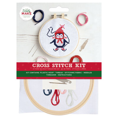Cross Stitch Hoop Kit: Penguin image number 1