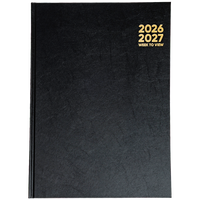 A4 Mid-Year 26-27 Diary: Black