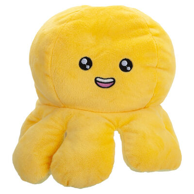 Large Reversible Squid Plush Toy: Orange & Yellow image number 1