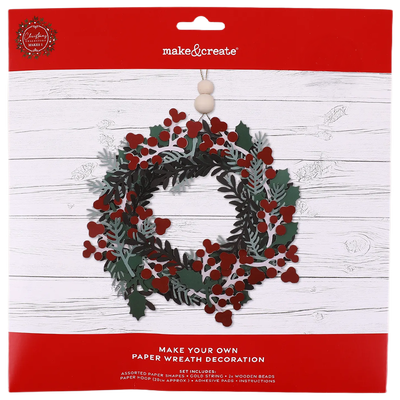Make Your Own Festive Paper Wreath Decoration image number 1