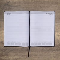 Black A4 Day a Page Diary 2027