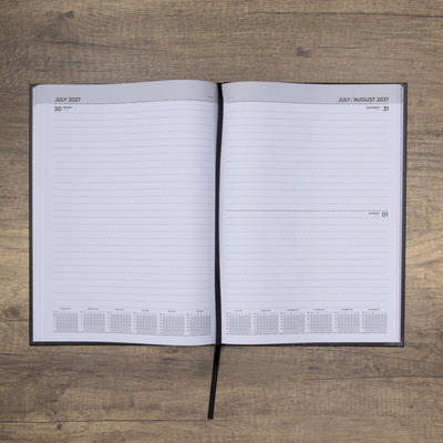 Black A4 Day a Page Diary 2027 image number 2