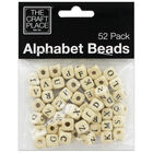 Natural Alphabet Beads: Pack of 52 image number 1