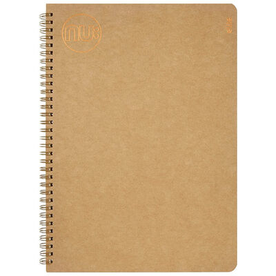 A4 Wiro Kraft Lined Notebook image number 1