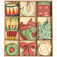 Wooden Nutcracker Embellishments: Pack of 45