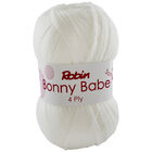 Robin Bonny Babe: White 4ply Yarn 100g image number 1