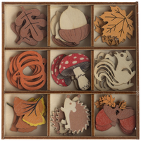 Wooden Embellishments: Pack of 45