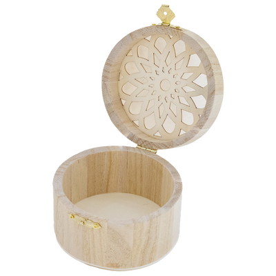 Wooden Box With Floral Lid: 10.7 x 6.5cm image number 2