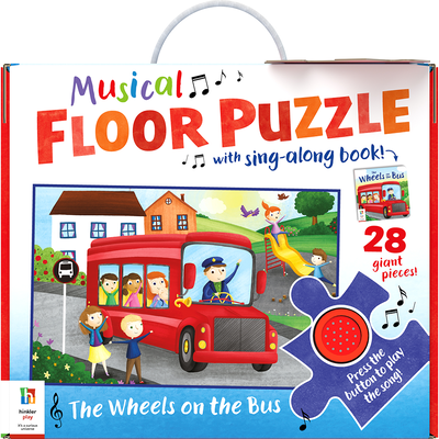 Musical Floor 28-Piece Puzzle with Sing-Along Book: The Wheels on the Bus image number 2
