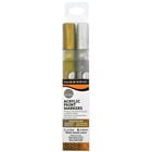Daler Rowney Simply Gold and Silver Acrylic Paint Markers: Pack of 2 image number 1