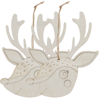 Hanging Wooden Reindeer Decoration Bundle