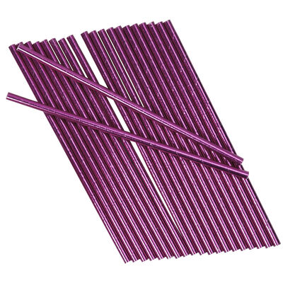 Pink Foil Paper Straws - 25 Pack image number 2