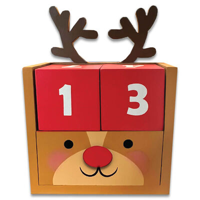 Wooden Reindeer Countdown Advent Calendar image number 1