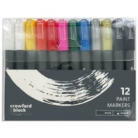Crawford & Black Paint Markers: Pack of 12