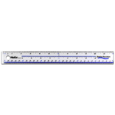 Helix Transparent Shatter Resistant 30cm Ruler image number 1