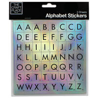 Iridescent Alphabet Stickers