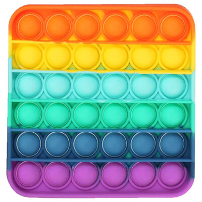 Rainbow Push Popper Fidget Toy: Assorted image number 2