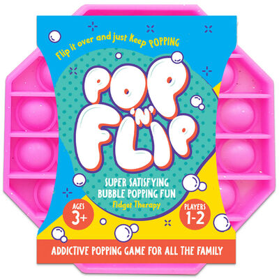 Pop ‘N’ Flip Bubble Popping Fidget Game: Assorted Glitter Octagon image number 3